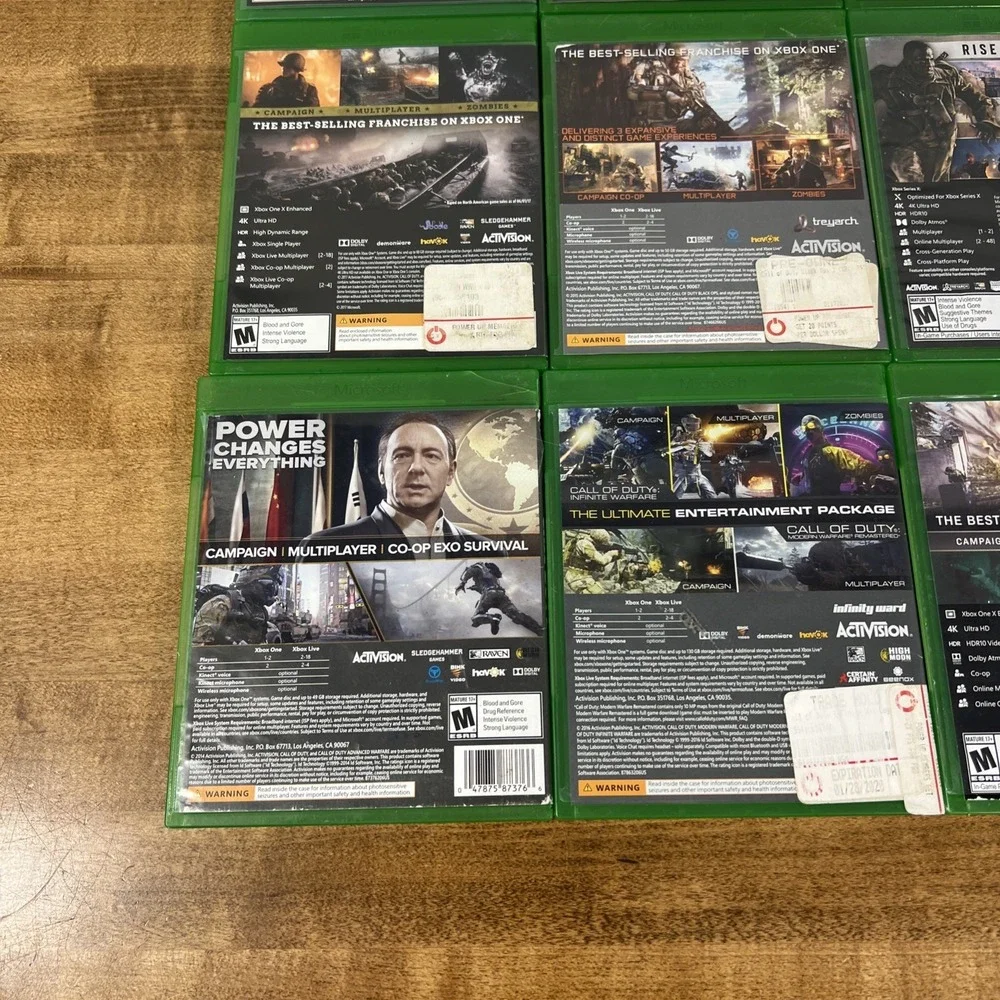 Lot Of 9 Call of Duty: Black Ops 6, 3, Modern Warfare, Advanced Warfare, WWII